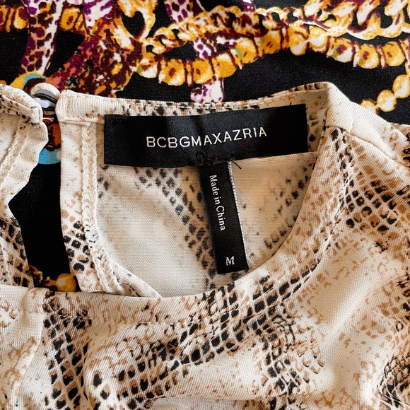 BCBG MAXAZRIA Snake
Embossed Dress Tan Python Size M - Picture 9 of 10